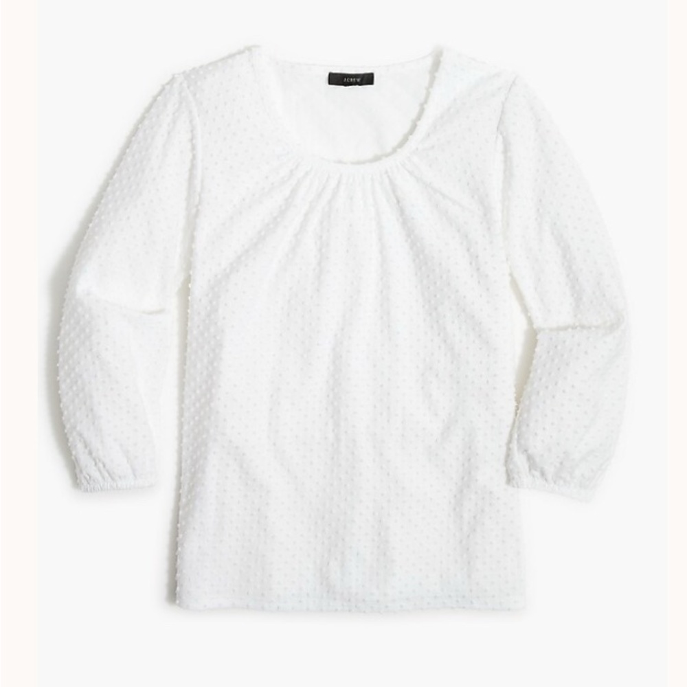 J. Crew Factory Poet Sleeve Clip-dot Top